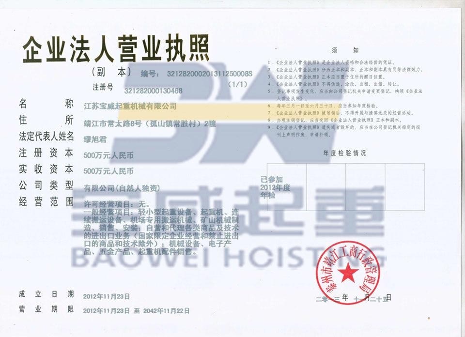 Business license